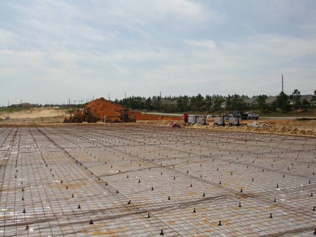 commercial electric new construction, large slab